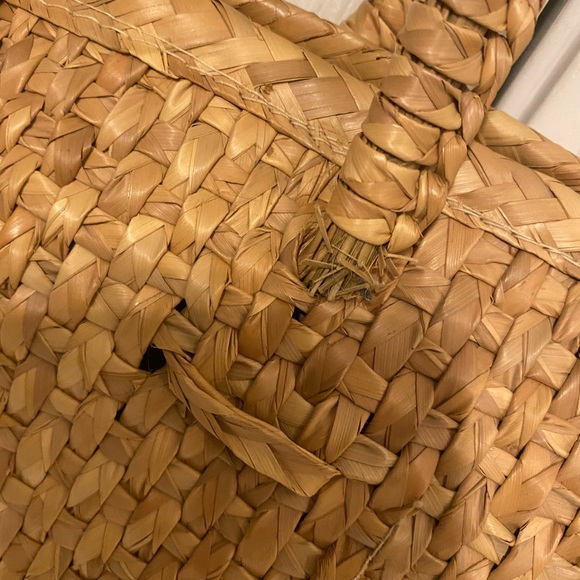 Large Wicker Rattan Vintage Tote Bag - Picture 6 of 10